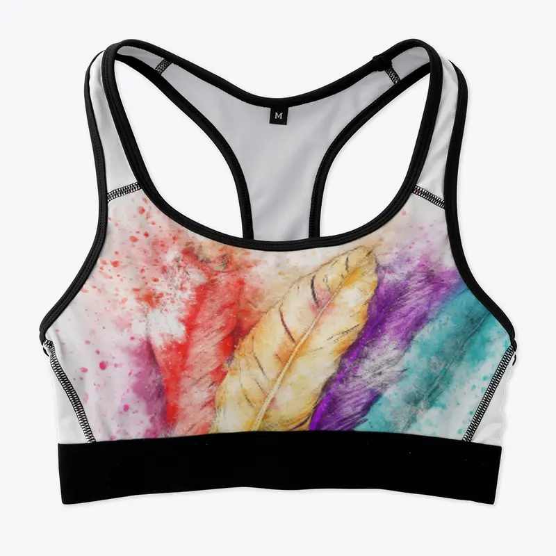 Feather Design Sports Bra 