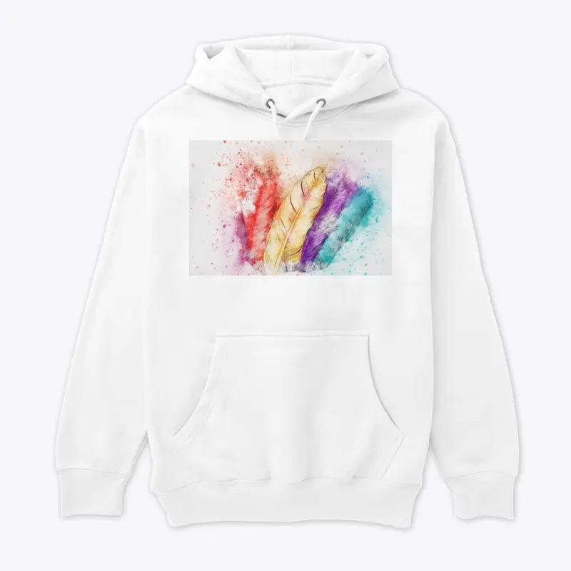 Feather Design Hoodie 