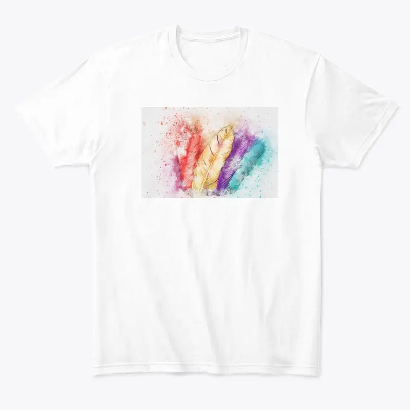 Feather Design Tee Shirt 