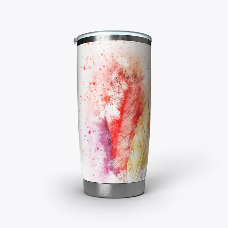 Feather Design Tumbler 