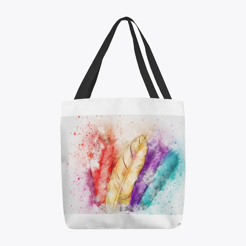 Feather design tote